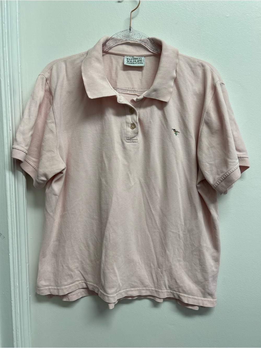 National Wildlife Federation Pale Pink Polo Shirt